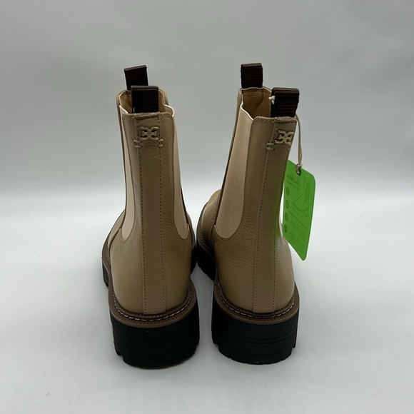 346- Sam Edelman Laguna Chelsea Boots Sesame Color Leather Size 9.5 M NWT - Picture 6 of 13